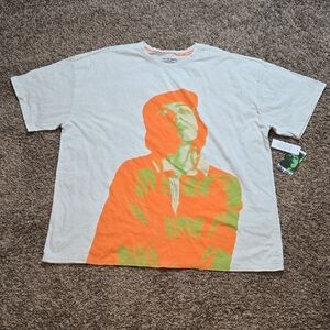 Billie Eilish Bravado Lash Music 2X Plus Size Oversize Sleep Shirt Top Cool Gray